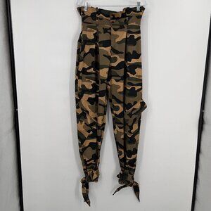 Sea Chantell Camo High Waist Paperbag Tie Pants Women’s M